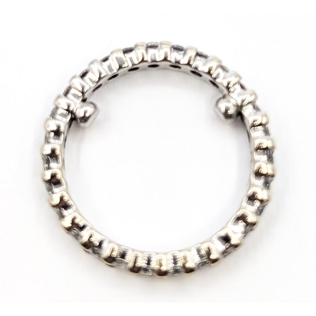 Ring Eternity Sizing Beeds .82ctw Round Diamonds 14kw 2.75mm Sz5 2.21g 226080019