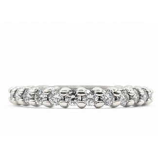 Ring Eternity Sizing Beeds .82ctw Round Diamonds 14kw 2.75mm Sz5 2.21g 226080019