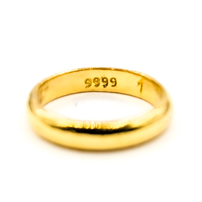Ring 0.999% Bridal Band 24ky 3.33 Sz3.5 3.5g 226080024