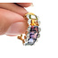 Earrings Multi-Gemstone Omega Back .10ctw Round Diamonds 6ctw Peridot, Garnet, Citrine, Amethyst, Iolite, London Blue Topaz 18ky .75x.3" 11.27g 226080025