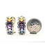 Earrings Multi-Gemstone Omega Back .10ctw Round Diamonds 6ctw Peridot, Garnet, Citrine, Amethyst, Iolite, London Blue Topaz 18ky .75x.3" 11.27g 226080025
