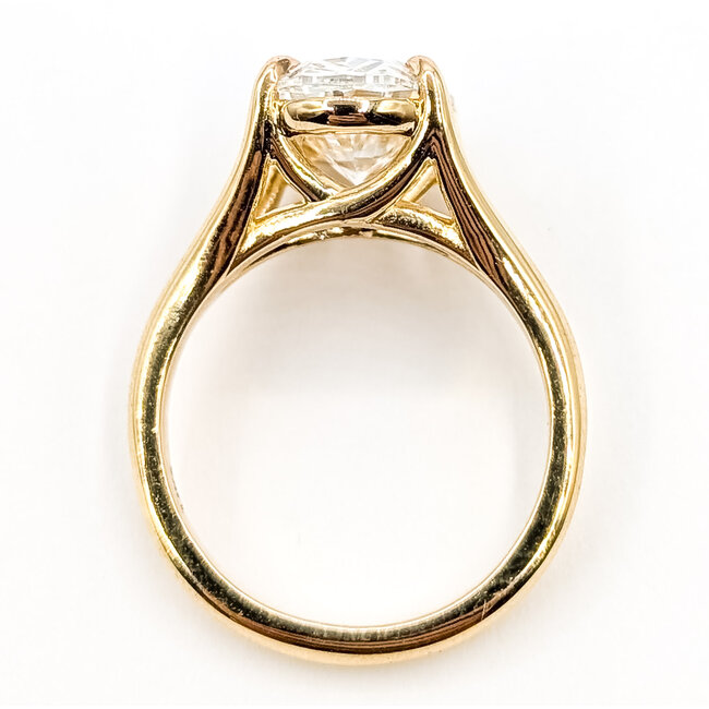 Ring Engagement Split Band 3.01ct Oval Lab Grown Diamond IGI: LG761503805       14ky 2mm Sz5.25 4.22g 226080028