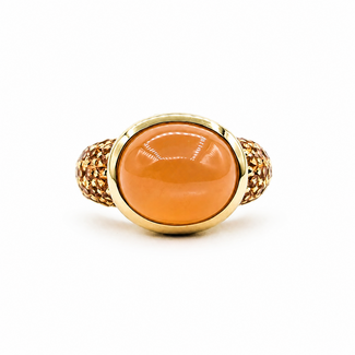 Ring Roberto Coin Pave 6.89ct Moonstone 1.62ctw Citrine 18ky sz6 225010173