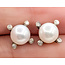 Earrings David Yurman Stud .03ctw Round Diamonds 6mm White Freshwater Pearls 925 7.4mm 2.73g 126080059