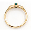 Ring 3-Stone .01ctw Round Diamonds .17ct Green Emerald 10ky 2.35mm Sz8 2.07g 126080039