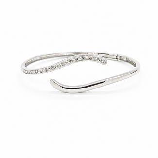 Bracelet Bangle 0.21ctw Round Diamonds 18kw 6.5" 8.87g 126020039