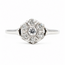 Ring Floral Cluster 0.24ctw Round Diamonds 14kw 9mm Sz6.75 2.51g 126070148
