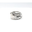 Ring 6 row Crossover Round Diamonds 18kw Sz6.5 223120096