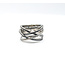 Ring 6 row Crossover Round Diamonds 18kw Sz6.5 223120096