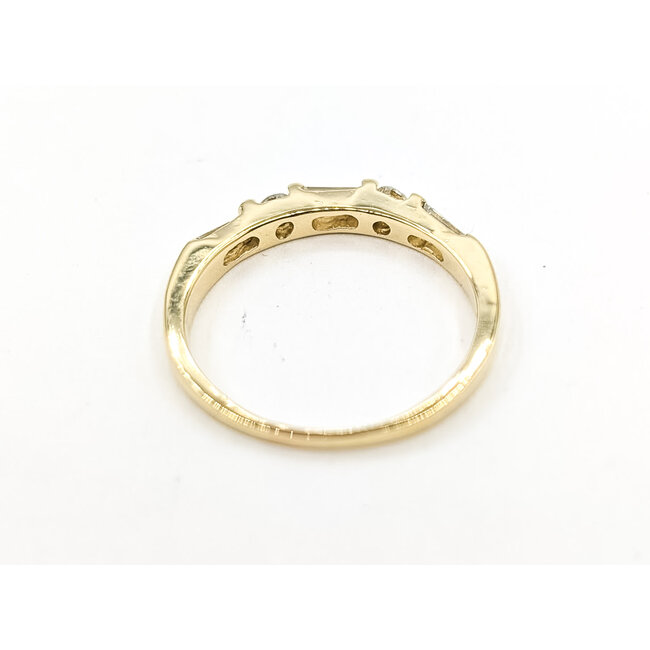 Ring Bridal .50ctw Round & Baguette Diamonds 18ky 2.5mm Sz6.5 2.57g 126080057