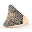 Ring Levian Pave Cigar Band Black Rhodium 3.00ctw Round Diamonds 14kr 20mm Sz7 9.31g 226080031