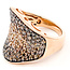 Ring Levian Pave Cigar Band Black Rhodium 3.00ctw Round Diamonds 14kr 20mm Sz7 9.31g 226080031