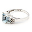 Ring 3-Stone .06ctw Round Diamonds 1.5ctw Sky Blue Aquamarine 14kw 2mm Sz6.5 3.29g 126080061