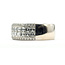 Ring Geometric Wide Band 1.80ctw Square & Round Diamond 18kw 7.5mm Sz6.75 9.36g 126080112