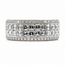 Ring Geometric Wide Band 1.80ctw Square & Round Diamond 18kw 7.5mm Sz6.75 9.36g 126080112