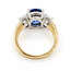 Ring 3-Stone 0.8ctw Oval Diamonds 4.55ct Blue Sapphire Platinum & 18ky 12mm Sz6.5 8.38g 226080032