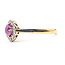Ring Antique Halo .20ctw Round Diamonds .40ct Pink Sapphire 18ky & Platinum 2mm Sz7 2.96g 226080029