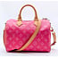 Handbag Louis Vuitton Speedy Bandouliere 35 Monogram Denim Pink 126085070