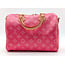 Handbag Louis Vuitton Speedy Bandouliere 35 Monogram Denim Pink 126085070