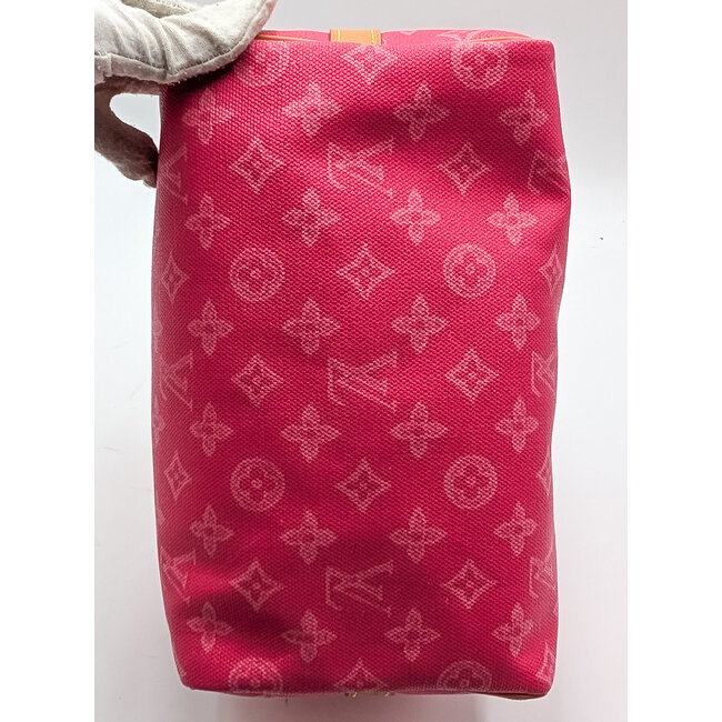 Handbag Louis Vuitton Speedy Bandouliere 35 Monogram Denim Pink 126085070