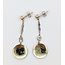Earrings Dangle Medallion .40ctw Old European Cut Diamonds 14kw 1.75x.55 3.27g 126080114