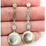 Earrings Dangle Medallion .40ctw Old European Cut Diamonds 14kw 1.75x.55 3.27g 126080114