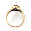 Ring Filigree Navette .25ctw Pink Tourmaline 1.5mm Seed Pearl 9ky 18mm Sz6.5 3.19g 126080115
