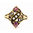 Ring Filigree Navette .25ctw Pink Tourmaline 1.5mm Seed Pearl 9ky 18mm Sz6.5 3.19g 126080115