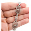 Bracelet Filigree Filigree Link .06ctw Round Diamonds 10kw 11mm 6.75" 5.15g 126080116