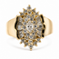 Ring Waterfull Cluster .75ctw Round, Marquise, Baguette Diamonds 14ky 18mm Sz7 7.43g 126090001