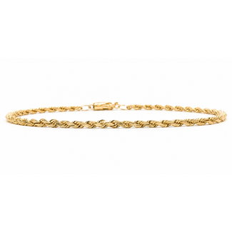 Bracelet Rope Link 14ky 2.5mm 8" 5.31g 126090002