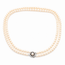 Pearl Double Strand Graduated .10ctw Round Diamonds  5.5-9mm White Akoya    14kw  20" 62.25g 226080027