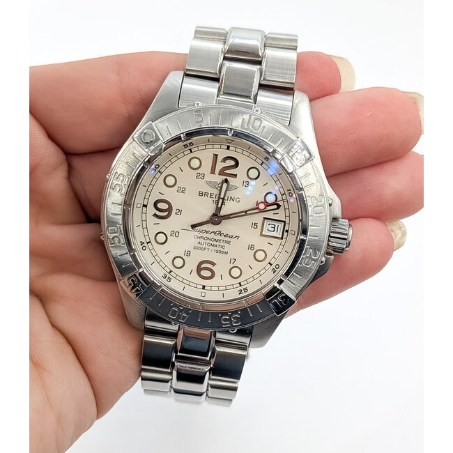 Watch Breitling SuperOcean A17360 White Dial 42mm Stainless Steel Box & Manual 126096001