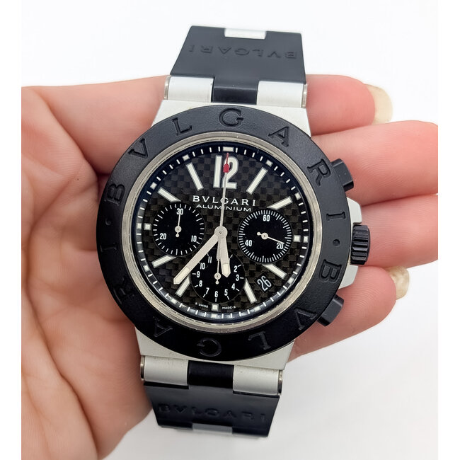 Watch Bvlgari Diagono AC44TA Chronograph 44mm Aluminum Box & Manual 126096002