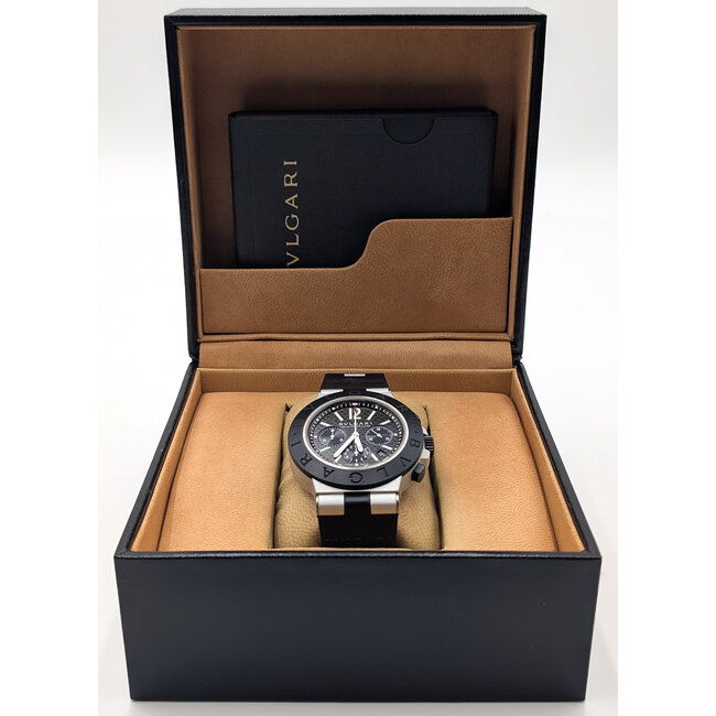 Watch Bvlgari Diagono AC44TA Chronograph 44mm Aluminum Box & Manual 126096002