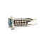 Ring LeVian Halo .50ctw White & Chocolate Round Diamonds 1ct Royal Blue Sapphire 14kw 5.5mm Sz7 4.46g 126080086