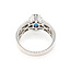 Ring LeVian Halo .50ctw White & Chocolate Round Diamonds 1ct Royal Blue Sapphire 14kw 5.5mm Sz7 4.46g 126080086