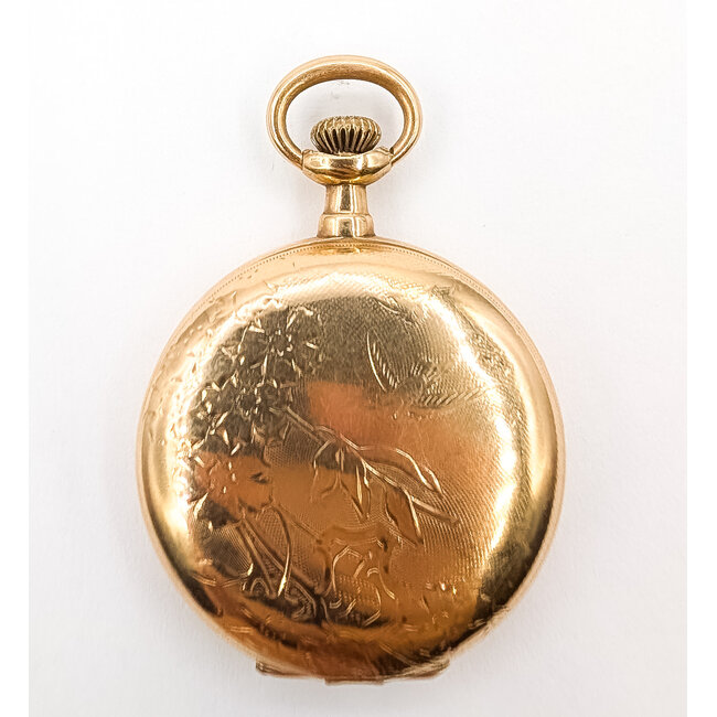 Watch Waltham Hunter Case c.1899 American Waltham Watch Co., Roman Numeral Dial 34mm Gold Plate Watch Only 126096004