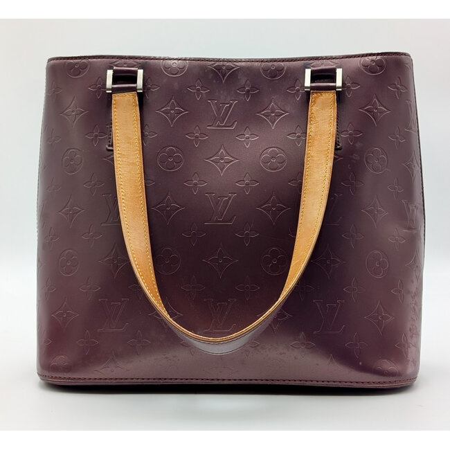 Handbag Louis Vuitton Stockton Monogram Mat Purple M55116 126095019