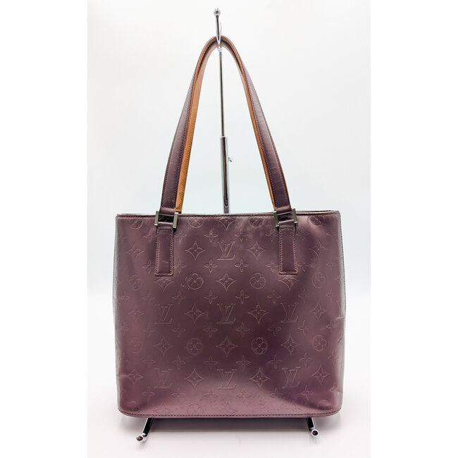 Handbag Louis Vuitton Stockton Monogram Mat Purple M55116 126095019