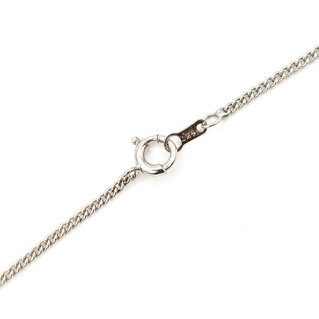 Necklace Curb Link Spring Clasp 14kw 1mm 27" 4.12g 126082034