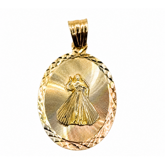 Pendant Virgin Mary 14kt 1.25x0.75" 3.25g 126082036
