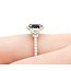 Ring .42ctw Round Diamonds .95ct Blue Sapphire 14kw sz7 124040159