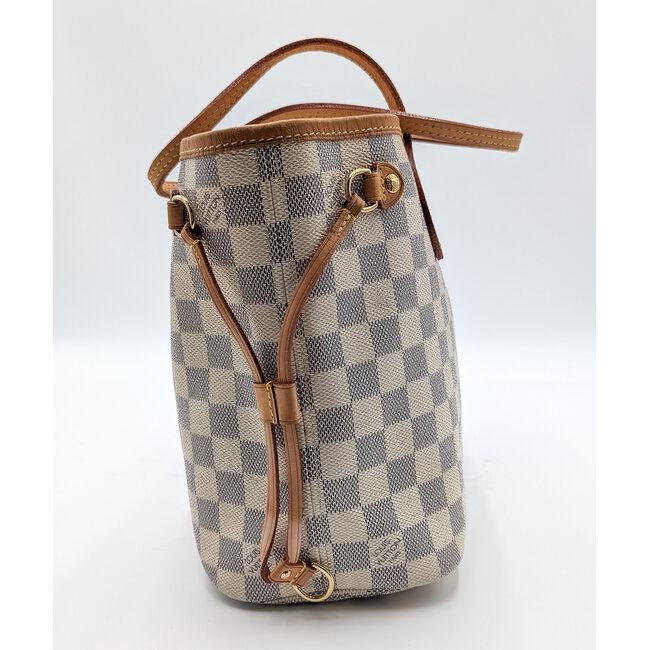 Handbag Louis Vuitton Neverfull PM Damier Azur N41362 126095017