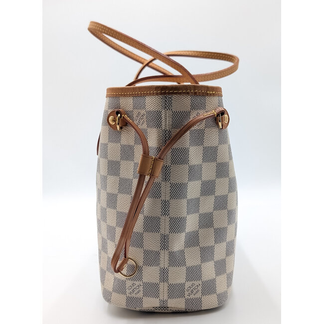 Handbag Louis Vuitton Neverfull PM Damier Azur N41362 126095017