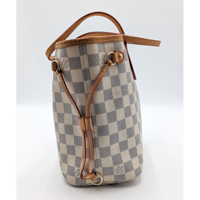 Handbag Louis Vuitton Neverfull PM Damier Azur N41362 126095017