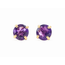 Earrings Stud 4 Prong 0.94ctw Purple Amethyst 14ky 5mm 0.70g 126090006