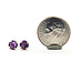 Earrings Stud 4 Prong 0.94ctw Purple Amethyst 14ky 5mm 0.70g 126090006