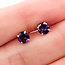 Earrings Stud 4 Prong 0.94ctw Purple Amethyst 14ky 5mm 0.70g 126090006