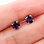 Earrings Stud 4 Prong 0.94ctw Purple Amethyst 14ky 5mm 0.70g 126090006